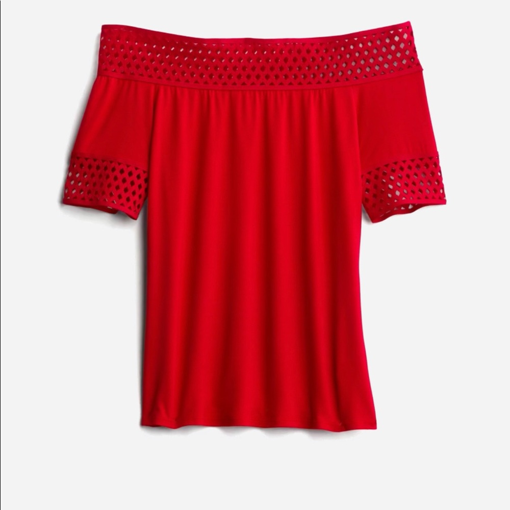 Montagne Off Shoulder Red Top